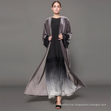 Owner Designer Marke OEM-Label-Hersteller Frauen Dubai benutzerdefinierte Kimono Fashion Front Abaya